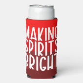 Spirits Bright | Red Christmas Party Custom Selters Dosenkühler (Seltzer Vorderseite)