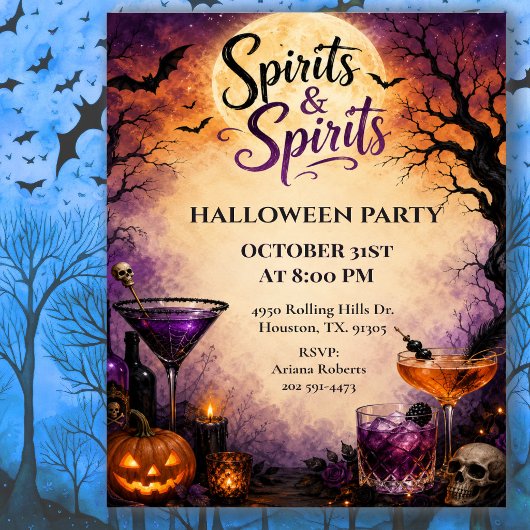 Spirits & Spirits Halloween-Cocktailparty Einladung