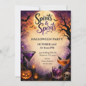 Spirits & Spirits Halloween-Cocktailparty Einladung (Vorderseite)
