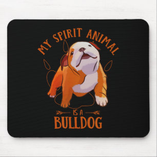 Spirittier ist eine Englische Bulldogge Lustiger H Mousepad