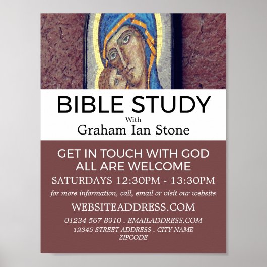 Spiritual Art Decor, Christian Bible Class Advert Poster (Vorne)