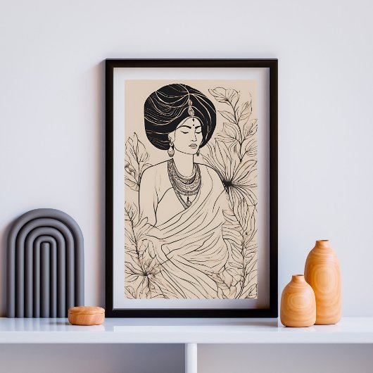 Spiritual Boho Woman Print Poster