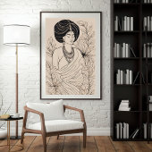 Spiritual Boho Woman Print Poster