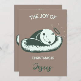 Spiritual Christmas Birth of Jesus Message Art Einladung