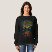 Spiritual Colorful Life Tree  Chakra  Yoga Instruc Sweatshirt (Vorne ganz)
