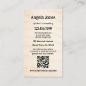 Spiritual Counseling Psychic Guidance Visitenkarte (Rückseite)
