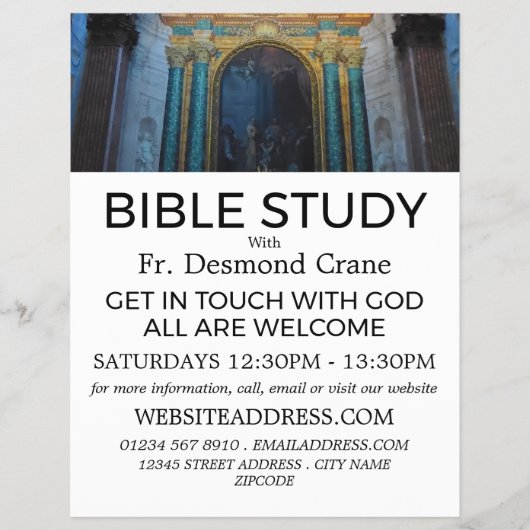 Spiritual Decor, Christian Bible Class Advertising Flyer (Vorne)