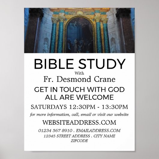 Spiritual Decor, Christian Bible Class Advertising Poster (Vorne)
