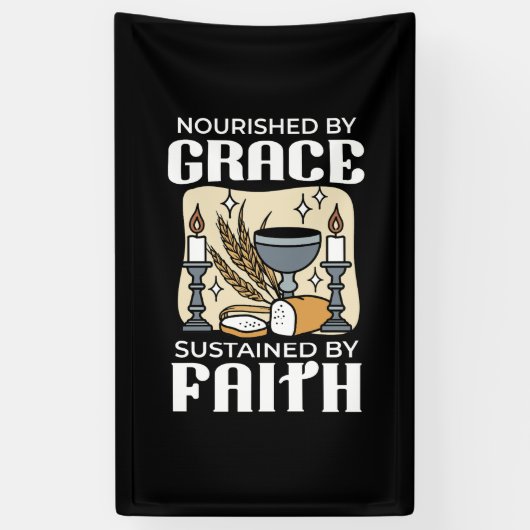 Spiritual Faith and Grace – Uplifting Christian Banner (Vertikal)