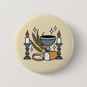 Spiritual Faith and Grace – Uplifting Christian Button (Vorderseite)