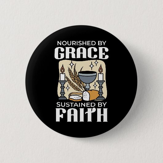 Spiritual Faith and Grace – Uplifting Christian Button (Vorderseite)