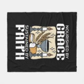 Spiritual Faith and Grace – Uplifting Christian Fleecedecke (Vorderseite (Horizontal))