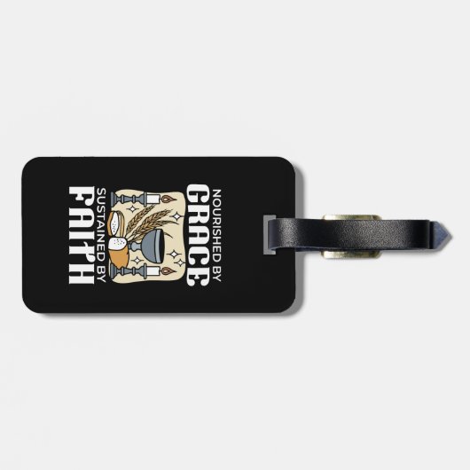 Spiritual Faith and Grace – Uplifting Christian Gepäckanhänger (Rückseite horizontal)