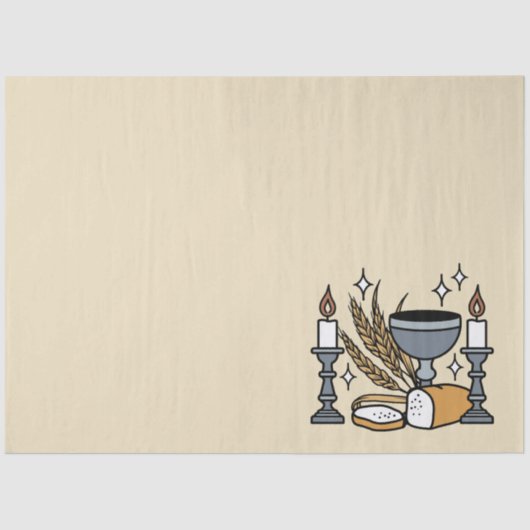 Spiritual Faith and Grace – Uplifting Christian Seidenpapier (Vorderseite)