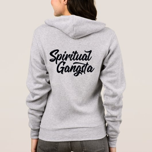 Spiritual Gangsta Funny Yoga Zitat Hoodie (Rückseite)
