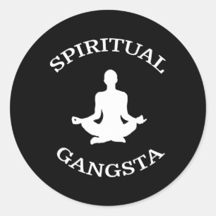 Spiritual Gangsta-Shirt - Männer Frauen Lustiges Y Runder Aufkleber