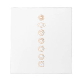Spiritual Gold Chakras Notizblock