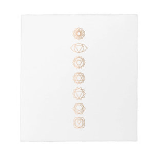 Spiritual Gold Chakras Notizblock