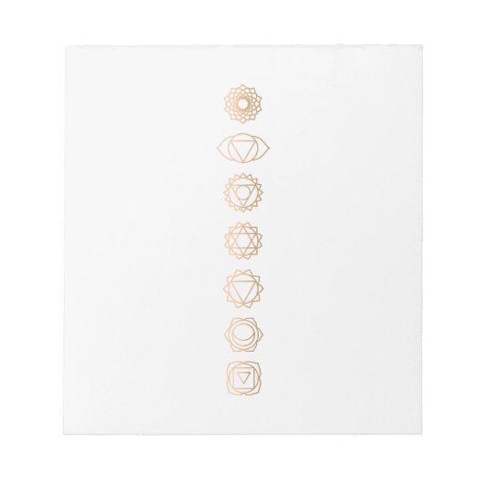 Spiritual Gold Chakras Notizblock (Vorderseite)