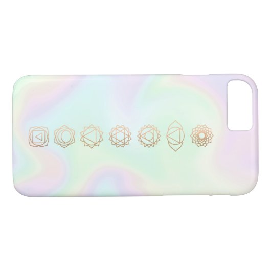 Spiritual Gold Holographic Chakra Case-Mate iPhone Hülle (Rückseite (Horizontal))