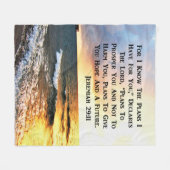 SPIRITUAL JEREMIAH 29:11 OCEAN DESIGN FLEECEDECKE (Vorderseite (Horizontal))