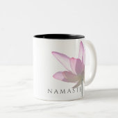 ©Spiritual Light Namaste Pink Lotus Custom Zweifarbige Tasse (VorderseiteRechts)