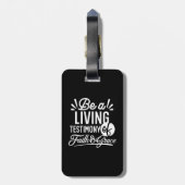Spiritual Living Testimony Faith and Grace Quote Gepäckanhänger (Rückseite vertikal)