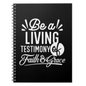 Spiritual Living Testimony Faith and Grace Quote Notizblock (Vorderseite)