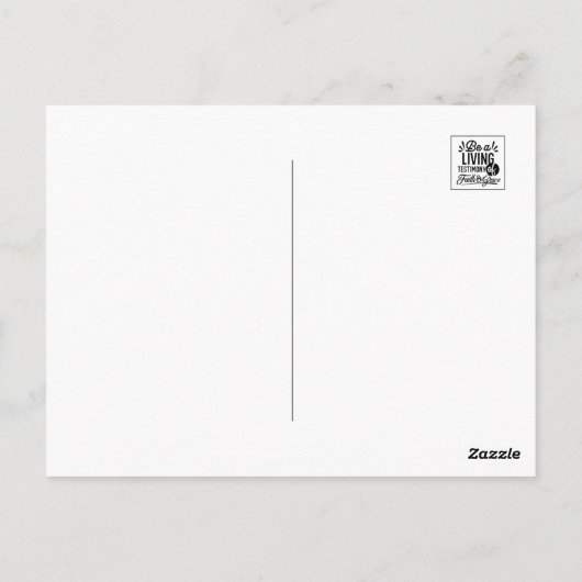 Spiritual Living Testimony Faith and Grace Quote Postkarte (Rückseite)