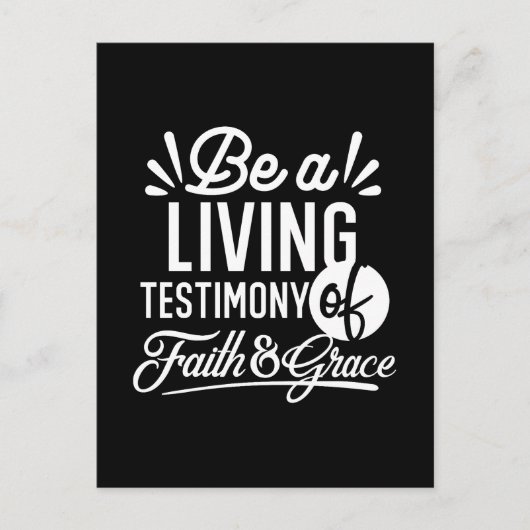 Spiritual Living Testimony Faith and Grace Quote Postkarte (Vorderseite)