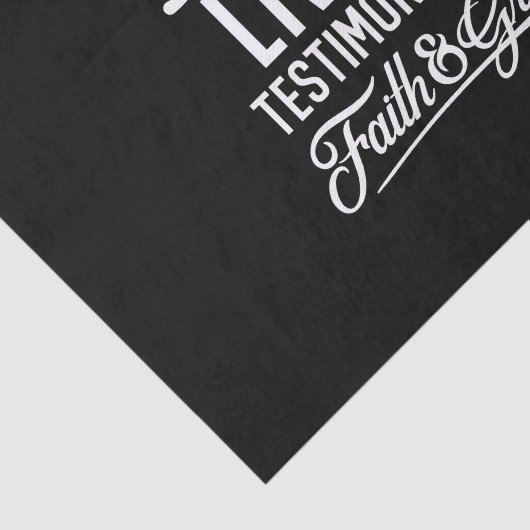 Spiritual Living Testimony Faith and Grace Quote Seidenpapier (Ausschnitt)