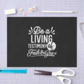 Spiritual Living Testimony Faith and Grace Quote Seidenpapier (Handwerk)