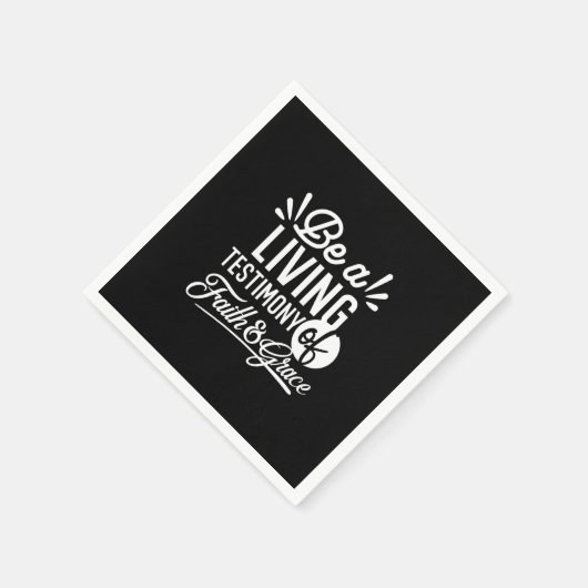 Spiritual Living Testimony Faith and Grace Quote Serviette (Ecke)