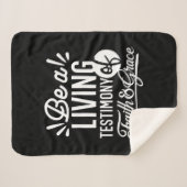 Spiritual Living Testimony Faith and Grace Quote Sherpadecke (Vorderseite (Horizontal))