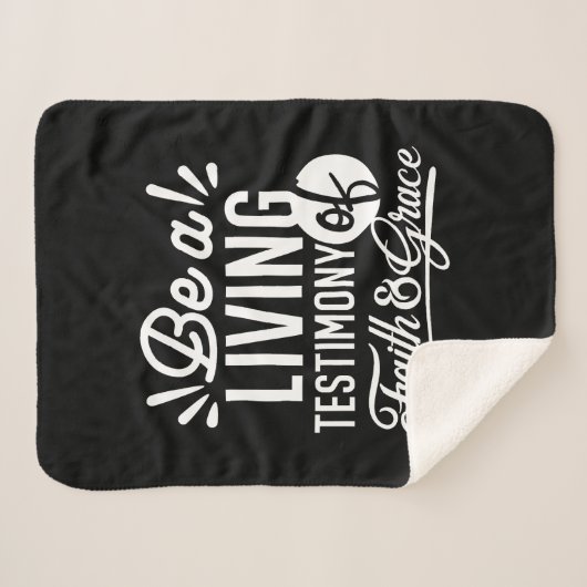 Spiritual Living Testimony Faith and Grace Quote Sherpadecke (Vorderseite (Horizontal))