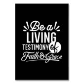 Spiritual Living Testimony Faith and Grace Quote Tischnummer (Vorderseite)