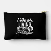 Spiritual Living Testimony Faith and Grace Quote Zubehörtasche (Rückseite)