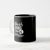 Spiritual Living Testimony Faith and Grace Quote Zweifarbige Tasse (Vorderseite Links)