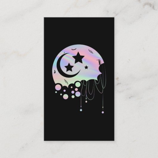 Spiritual Pastel Goth Kawaii Moon Visitenkarte (Vorderseite)