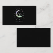 Spiritual Pastel Goth Moon Witchy Visitenkarte (Vorne/Hinten)