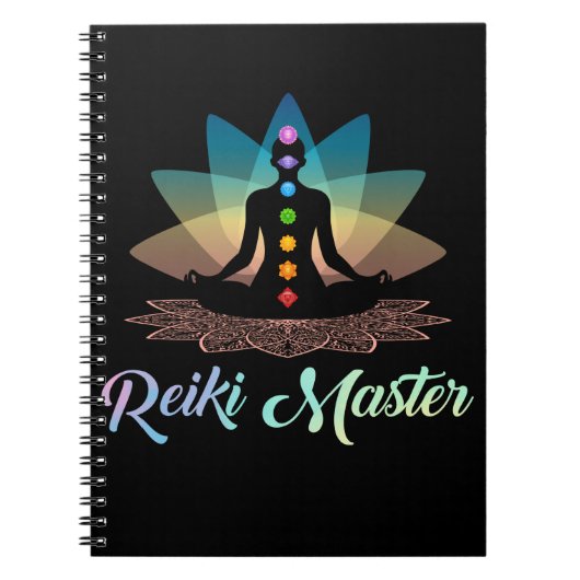 Spiritual Reiki Master Chakra Yoga Meditation Notizblock (Vorderseite)