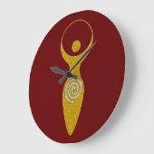 Spiritual Symbol - Goddess Of Earth Gaya 1 Flamele Große Wanduhr (Winkel)