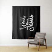 Spiritual Wake-Up Call - Y'all Need Jesus Wandteppich (Beispiel)
