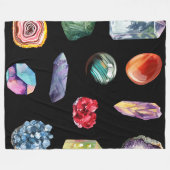 Spiritual Witchy Crystal Patten Sherpa Blanket Fleecedecke (Vorderseite (Horizontal))