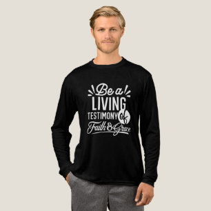 Spiritualer Lebenszeugnis-Glaube-und-Gnade-Zitat Tri-Blend Shirt