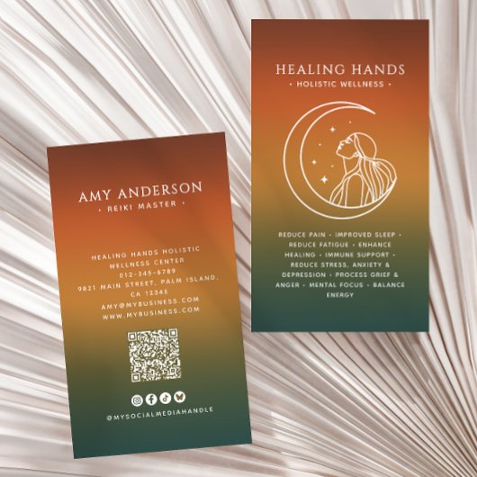 Spirituell/Alternative Wellness-Goddess Moon Heale Visitenkarte