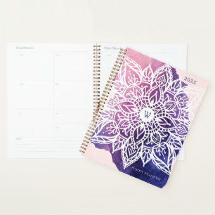 Spirituell Bio & geometrisch Mandala Wasserfarbe Planer