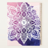 Spirituell Bio & geometrisch Mandala Wasserfarbe Planer (Rückseite)