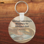 Spirituell gereinigt für Gottes Dienst Schlüsselanhänger (Rückseite)