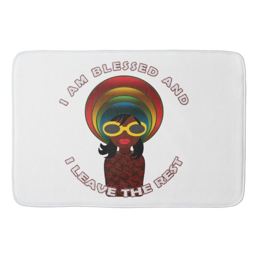 Spirituell gesegnet glücklich badematte (Vorderseite)